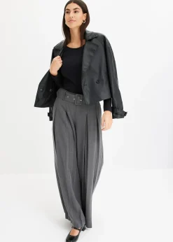 Femme bonprix Tailles Petite|Pantalons|Pantalon de tailleur fluide en viscose mélangée