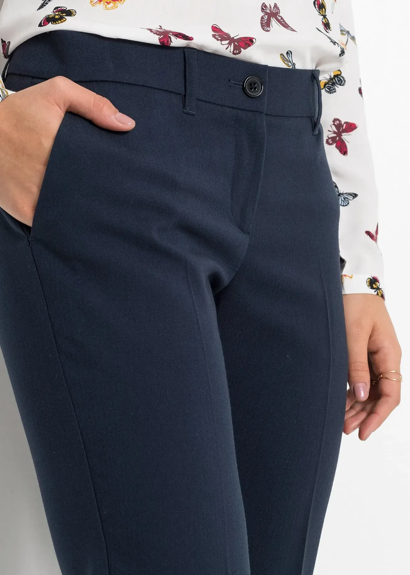 bonprix Pantalon de tailleur, taille courte|Femme Tailles Petite|Pantalons