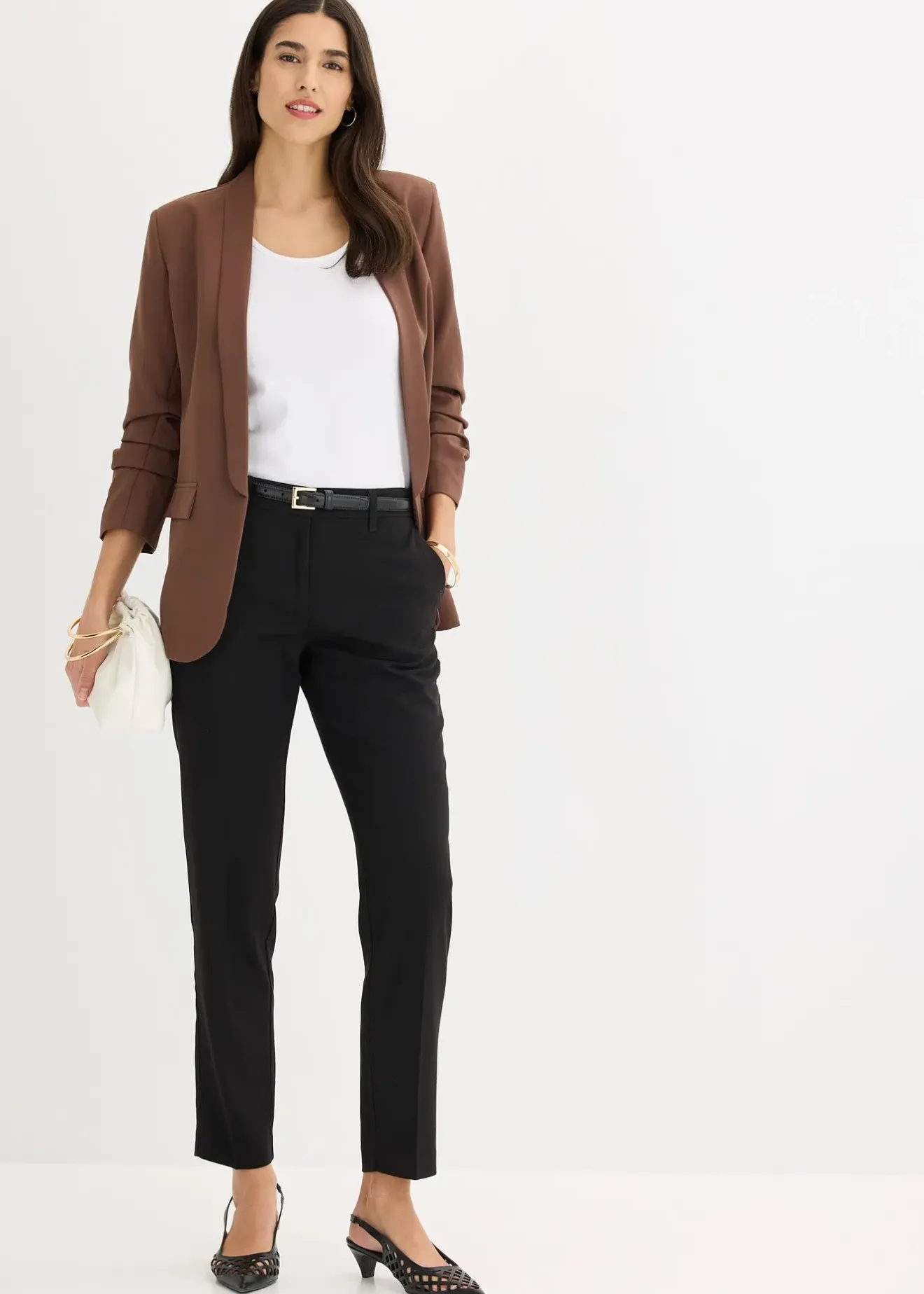 bonprix Pantalon de tailleur, taille courte|Femme Tailles Petite|Pantalons