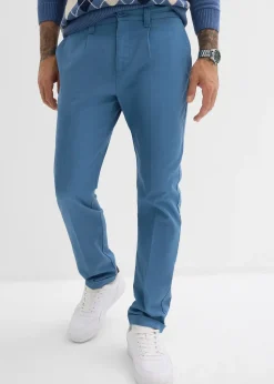Homme bonprix Pantalons|Pantalon droit à pinces en twill de coton, Regular