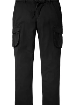 bonprix Pantalon droit cargo, regular, à taille élastiquée|Homme Pantalons