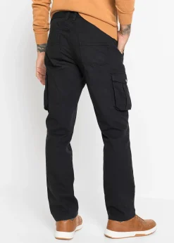 bonprix Pantalon droit cargo, regular, à taille élastiquée|Homme Pantalons