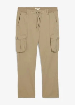Homme bonprix Pantalons|Pantalon droit cargo, regular, à taille élastiquée