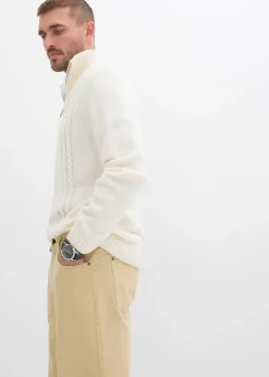 Homme bonprix Pantalons|Pantalon droit en twill à taille élastiquée, loose