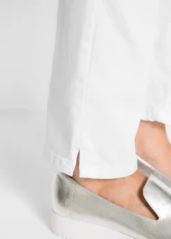 Femme bonprix Pantalons|Pantalon droit et extensible, taille mi-haute