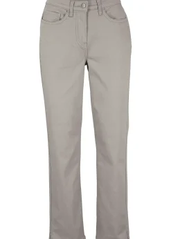 bonprix Pantalon droit et extensible, taille mi-haute|Femme Pantalons