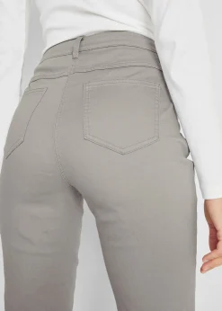 bonprix Pantalon droit et extensible, taille mi-haute|Femme Pantalons