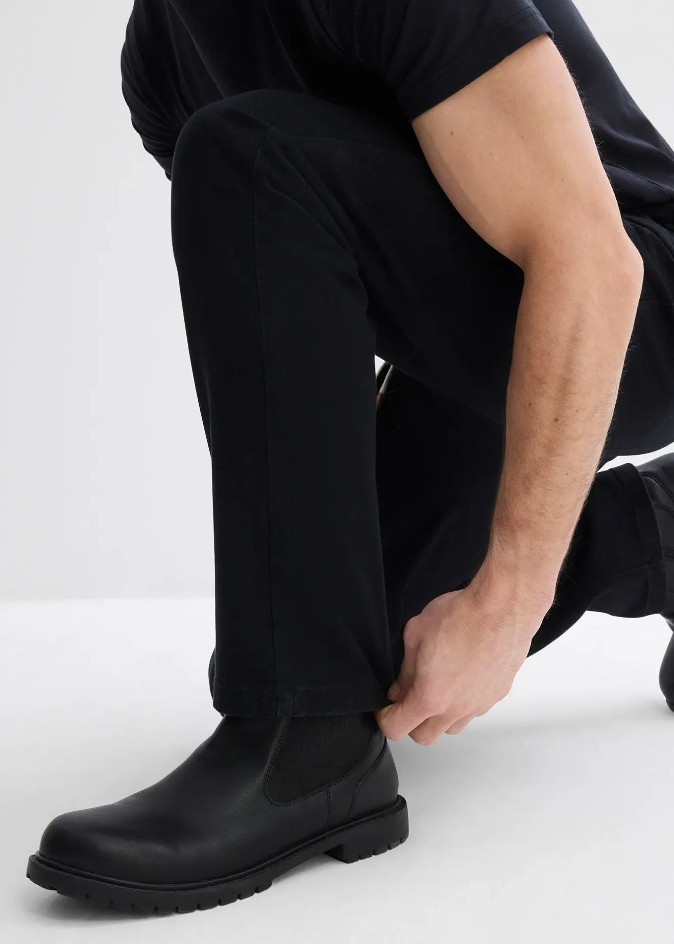 bonprix Pantalon droit et regular, taille extensible|Homme Pantalons