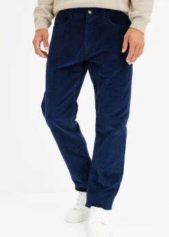 bonprix Pantalon droit loose en velours côtelé, doublure flanelle|Homme Vêtements Thermiques|Vêtements De Plein Air