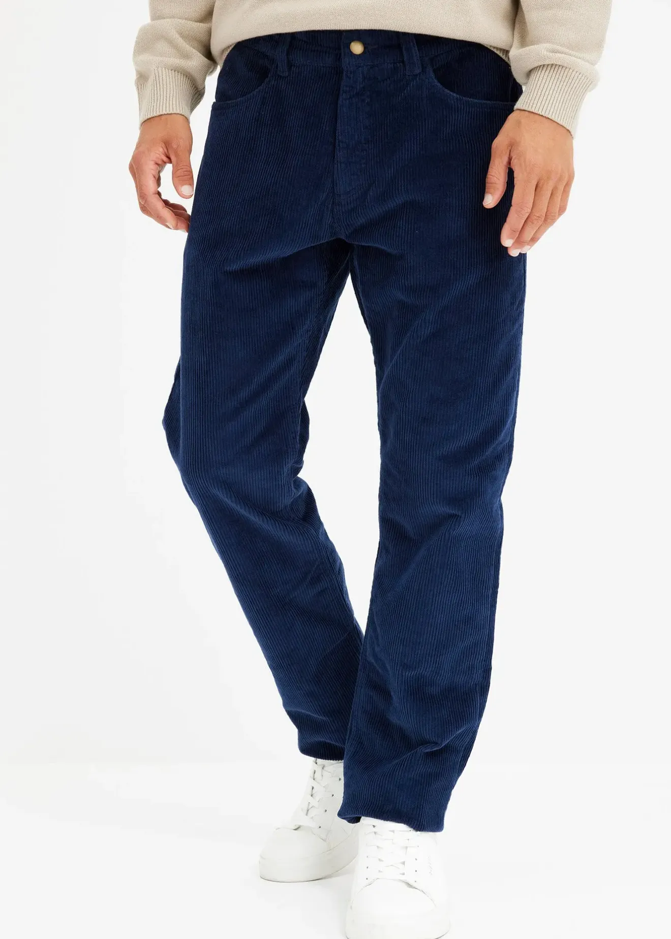bonprix Pantalon droit loose en velours côtelé, doublure flanelle|Homme Vêtements Thermiques|Vêtements De Plein Air