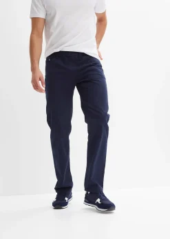bonprix Pantalon droit taillé élastiquée 100% coton, Regular|Homme Pantalons
