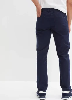 bonprix Pantalon droit taillé élastiquée 100% coton, Regular|Homme Pantalons