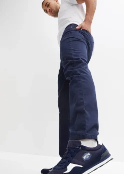 bonprix Pantalon droit taillé élastiquée 100% coton, Regular|Homme Pantalons