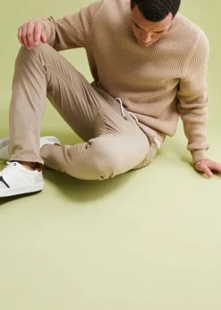 bonprix Pantalon droit taille élastiquée, slim|Homme Pantalons