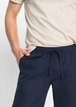Homme bonprix Pantalons|Pantalon droit taille élastiquée en lin majoritaire, regular