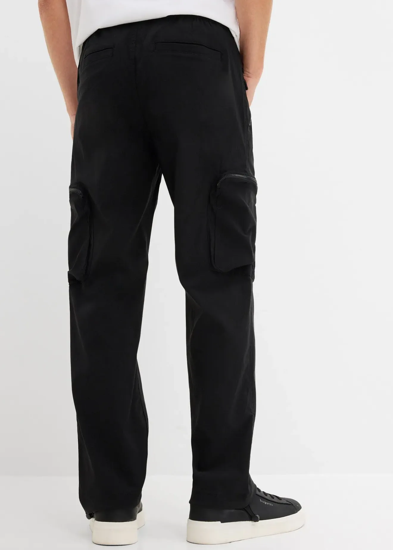 bonprix Pantalon droit très extensible à poches cargo zippées, regular|Homme Pantalons