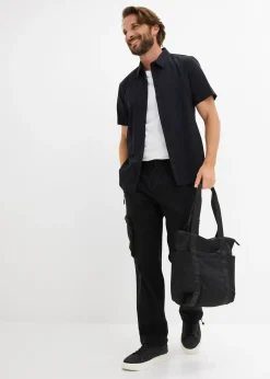 bonprix Pantalon droit très extensible à poches cargo zippées, regular|Homme Pantalons