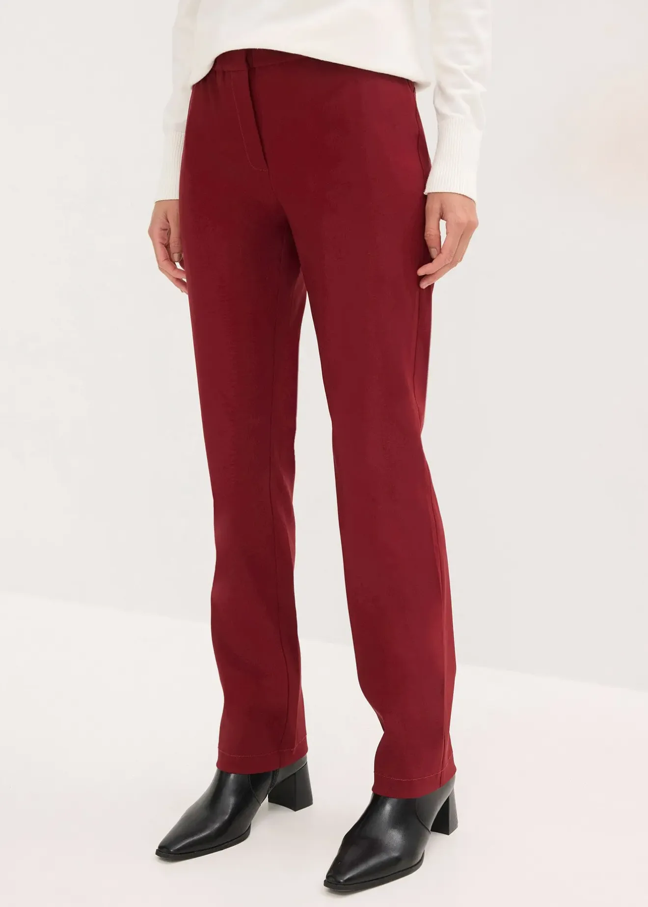 bonprix Pantalon en bengaline extensible|Femme Pantalons
