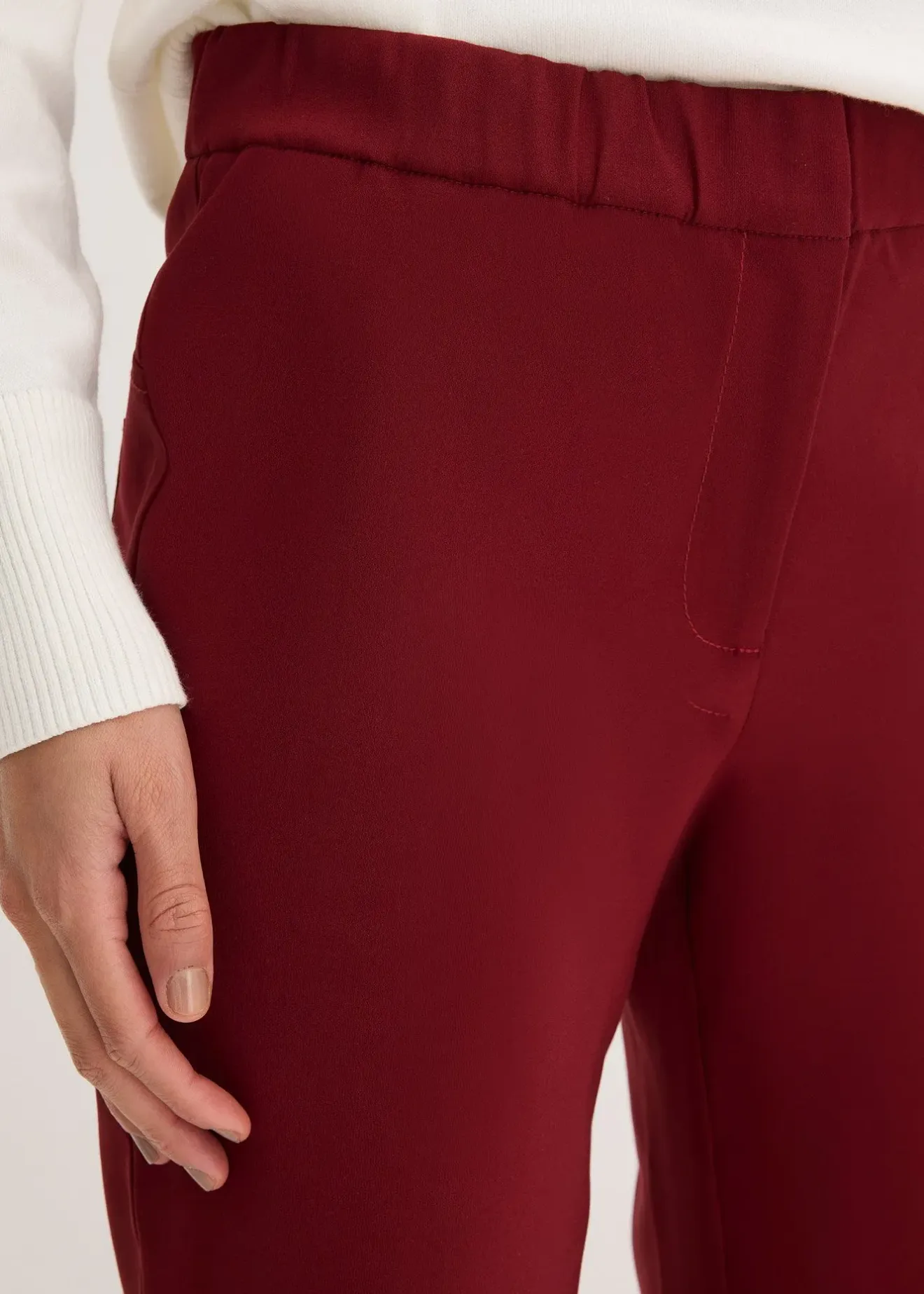 bonprix Pantalon en bengaline extensible|Femme Pantalons