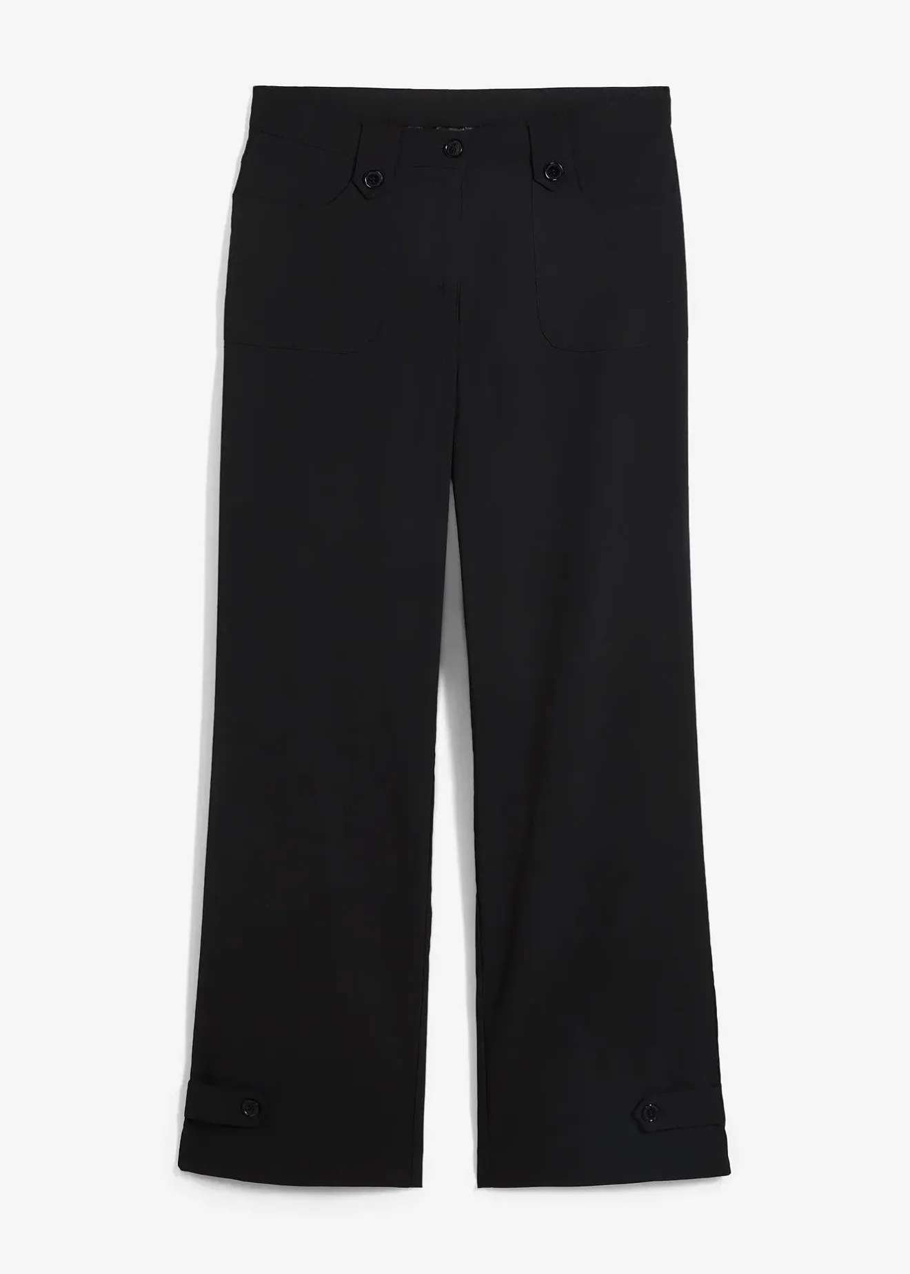 Femme bonprix Pantalons|Tailles Petite|Pantalon en bengaline extensible à taille élastiquée