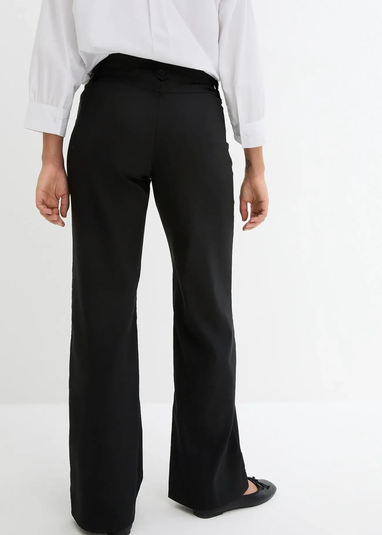 Femme bonprix Pantalons|Tailles Petite|Pantalon en bengaline extensible à taille élastiquée