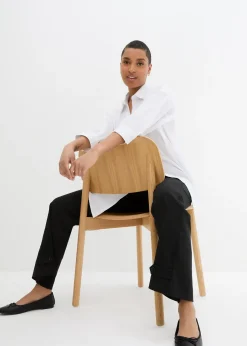 Femme bonprix Pantalons|Tailles Petite|Pantalon en bengaline extensible à taille élastiquée