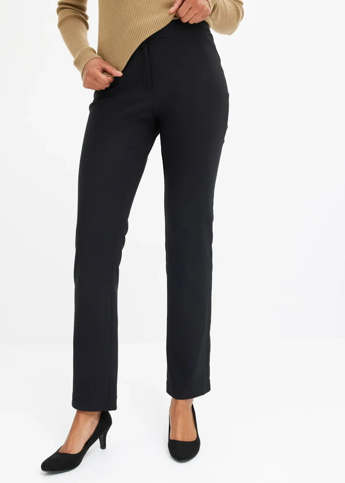 bonprix Pantalon en bengaline extensible|Femme Tailles Petite