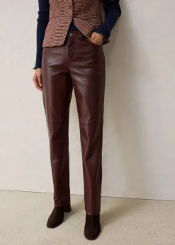 bonprix Pantalon en cuir d’agneau nappa|Femme Premium|Pantalons