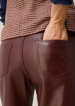 bonprix Pantalon en cuir d’agneau nappa|Femme Premium|Pantalons