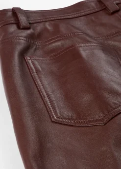 bonprix Pantalon en cuir d’agneau nappa|Femme Premium|Pantalons