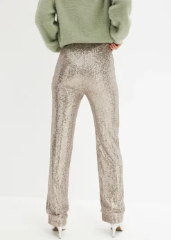 bonprix Pantalon en jersey à sequins|Femme Pantalons