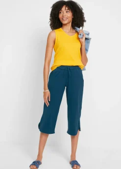 Femme bonprix Pantalons|Pantalon en jersey coton extensible