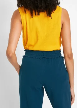 Femme bonprix Pantalons|Pantalon en jersey coton extensible