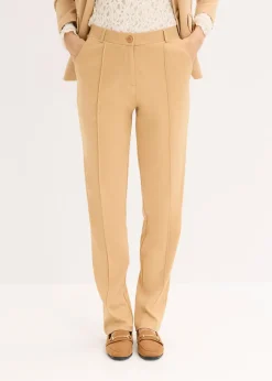 bonprix Pantalon en jersey coton avec passepoil|Femme Pantalons