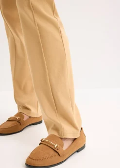 bonprix Pantalon en jersey coton avec passepoil|Femme Pantalons