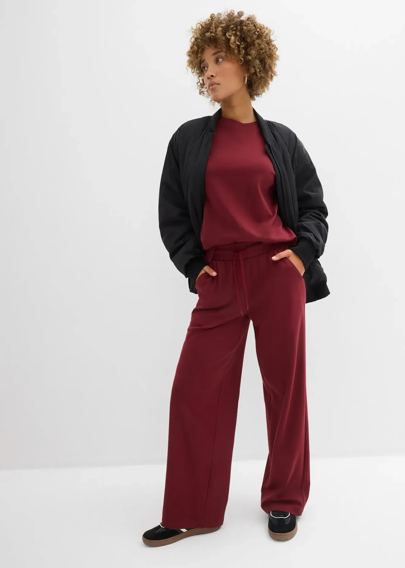 Femme bonprix Pantalons|Pantalon en jersey interlock