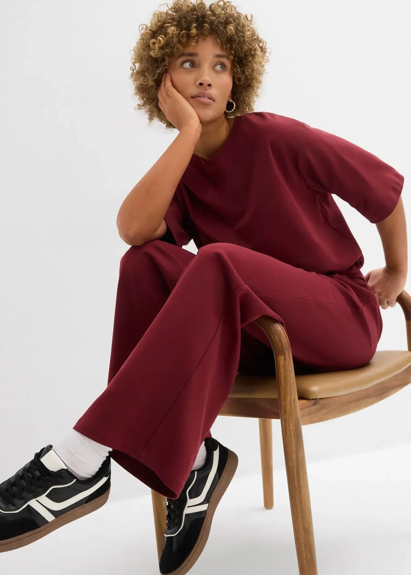 Femme bonprix Pantalons|Pantalon en jersey interlock