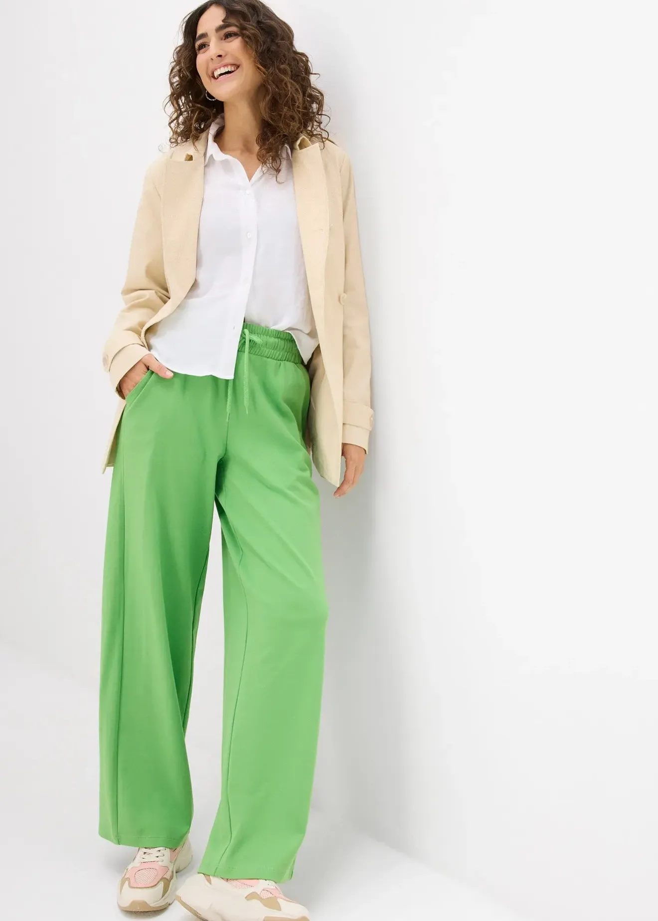 bonprix Pantalon en jersey interlock|Femme Pantalons