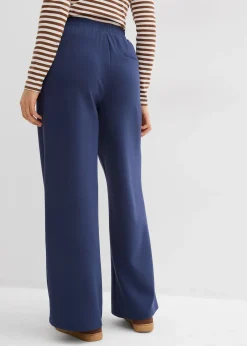 bonprix Pantalon en jersey néoprène à pinces|Femme Sweats|Pantalons