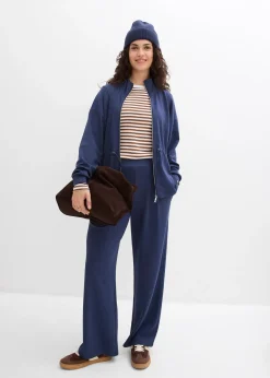 bonprix Pantalon en jersey néoprène à pinces|Femme Sweats|Pantalons
