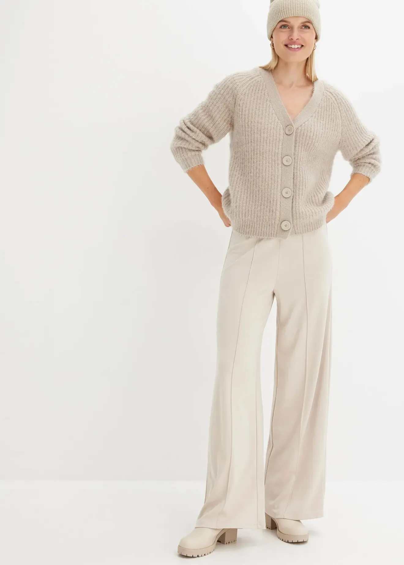 Femme bonprix Sweats|Pantalons|Pantalon en jersey Punto di Roma confortable