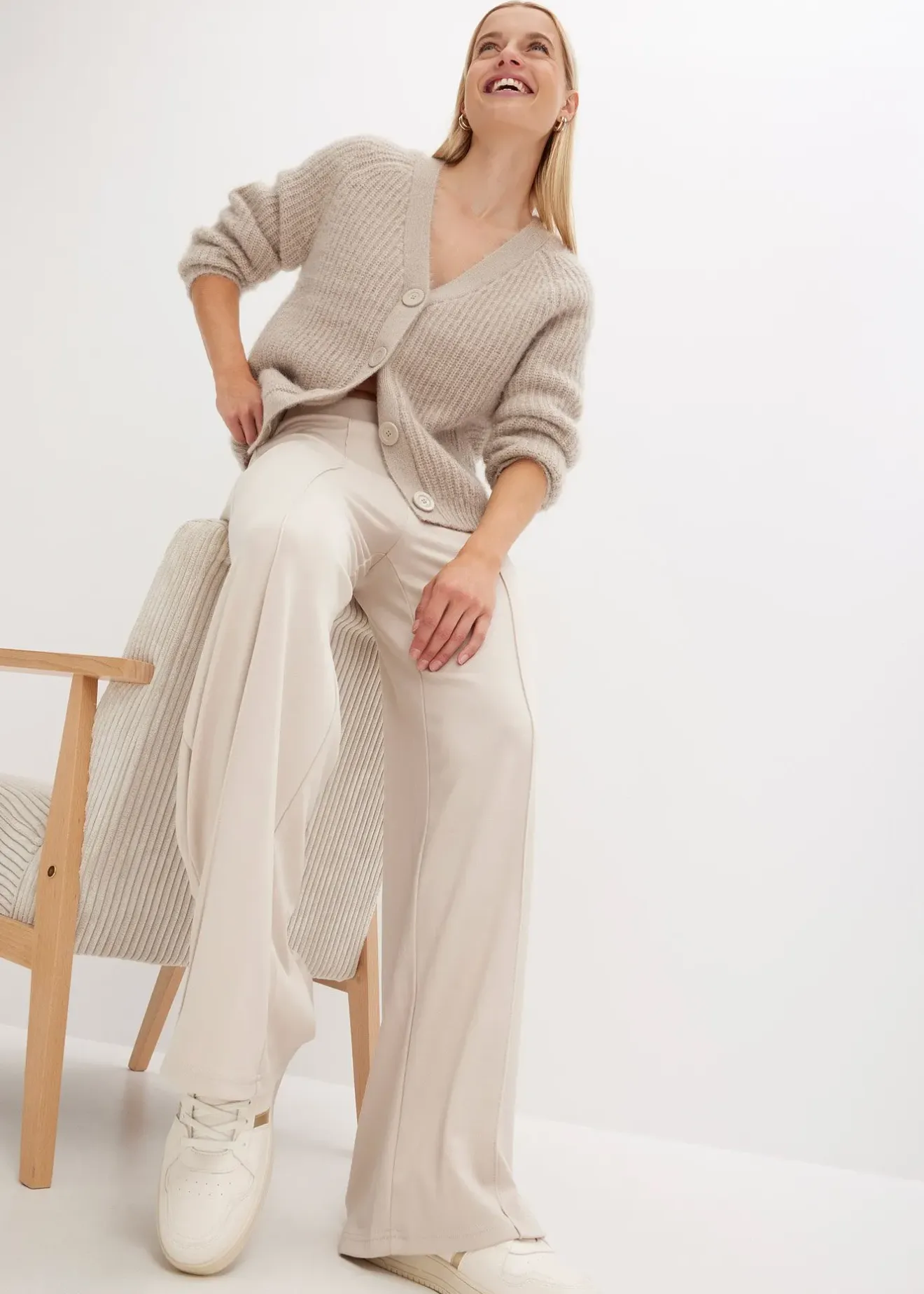 Femme bonprix Sweats|Pantalons|Pantalon en jersey Punto di Roma confortable