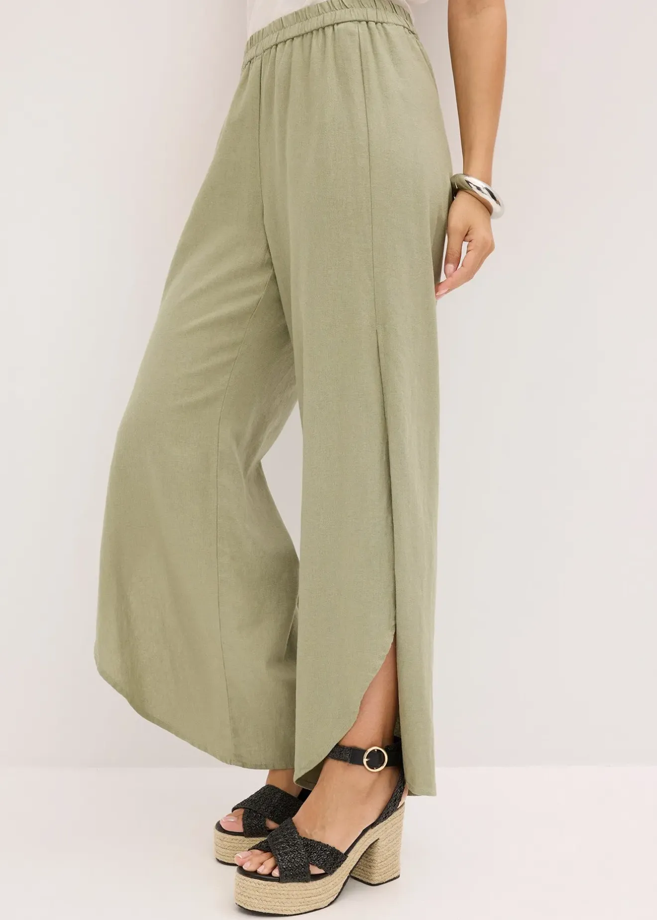 Femme bonprix Pantalons|Pantalon en lin