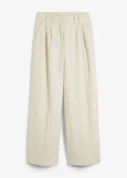 bonprix Pantalon en lin|Femme Premium|Pantalons
