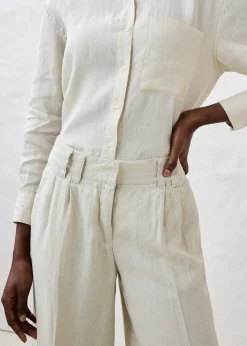 bonprix Pantalon en lin|Femme Premium|Pantalons