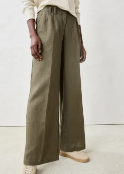 bonprix Pantalon en lin|Femme Premium|Pantalons