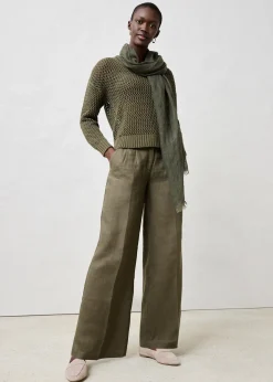 bonprix Pantalon en lin|Femme Premium|Pantalons