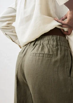 bonprix Pantalon en lin|Femme Premium|Pantalons