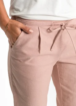 Femme bonprix Pantalons|Pantalon en lin mélangé