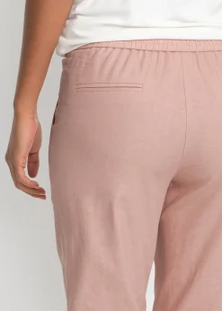 Femme bonprix Pantalons|Pantalon en lin mélangé